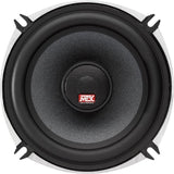MTX TX650C Haut-parleurs voiture Coaxiaux 13cm 2 voies 80W RMS 4 châssis alu Tweeters néodyme dôme soie Membrane pulpe célulose
