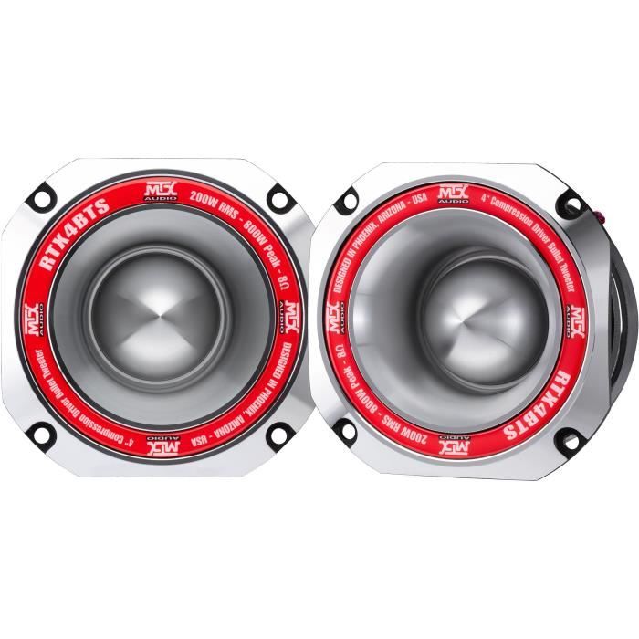 MTX AUDIO - MTX tweeter a haute efficacité RTX4BTs - Ø10cm - Bobine 45mm - 200W RMS - 800W - Peak 8O 103,0dB/2V/1m vendu a la piece