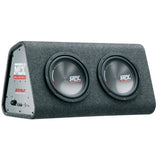 Caisson de grave - MTX AUDIO - Actif reflex avec double subwoofers 20cm - Ampli Classe-D 240Wrms - Filtre actif - Télécommande
