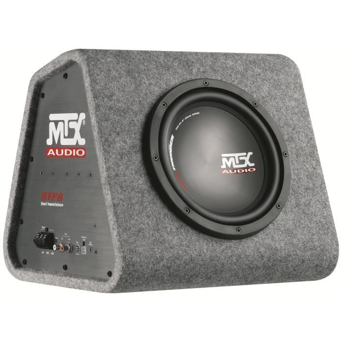 Caisson de grave amplifié - MTX AUDIO - RTP8 - 120W RMS - Subwoofer 20cm - Télécommande EBC