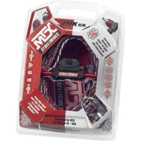 MTX ZNX6K Pack Alimentation 6mm˛ 5 metres d'alim 0,7m de masse câble RCA porte fusible et accessoires