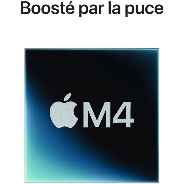 Apple - Mac mini (2024) Puce Apple M4  - RAM 16Go - Stockage 512Go SSD - CPU 10 coeurs GPU 10 coeurs - Argent