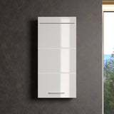 Rangement haut de salle de bain AMANDA - 1 porte - Blanc - L 37 x P 23 x H 77 cm