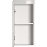 Rangement haut de salle de bain AMANDA - 1 porte - Blanc - L 37 x P 23 x H 77 cm