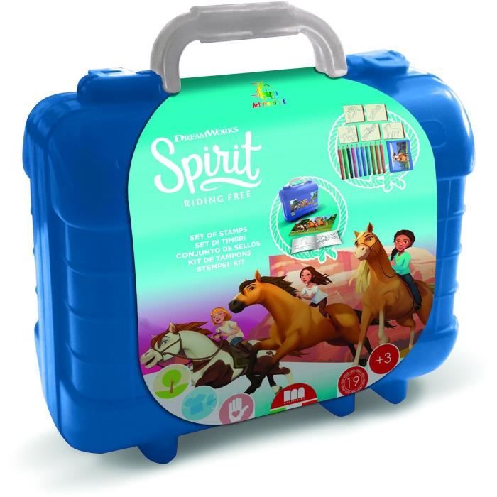 Travel Set - MULTIPRINT - 42984 - 5 tampons Spirit, 10 crayons