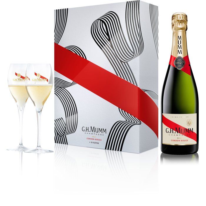 Coffret Champagne Craft Mumm Cordon Rouge + 2 flûtes