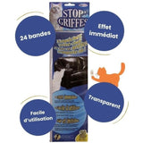 Bandes Stop'Griffes - MUZO - x24 - Transparent - Anti-griffes - Inoffensif pour les animaux