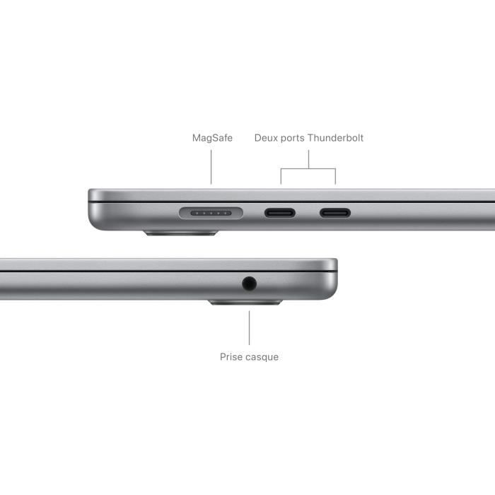 Apple - 15 MacBook Air M3 (2024) - RAM 16Go - Stockage 512Go - Gris SidÈral - AZERTY