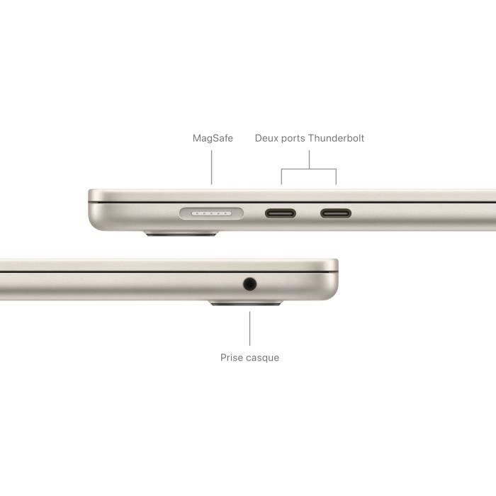 Apple - 15 MacBook Air M3 (2024) - RAM 16Go - Stockage 512Go - Lumiere Stellaire - AZERTY