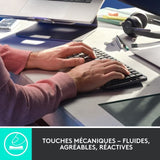 Clavier - Sans fil - Logitech - MX Mechanical - AZERTY - Mécanique - Rétroéclairé - Graphite