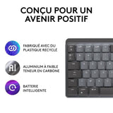 Clavier - Sans Fil - Logitech - MX Mini - AZERTY - Mécanique - Rétroéclairé - Graphite