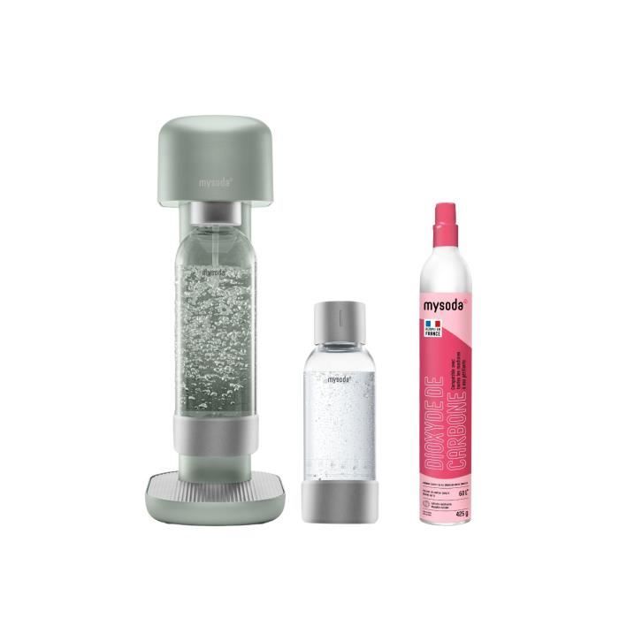 MYSODA Machine a Soda Ruby Pigeon, 1 bouteille 0.5L , 1 bouteille 1L, 1 cylindre de CO2