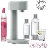 MYSODA Machine a Soda Ruby Pigeon, 1 bouteille 0.5L , 1 bouteille 1L, 1 cylindre de CO2