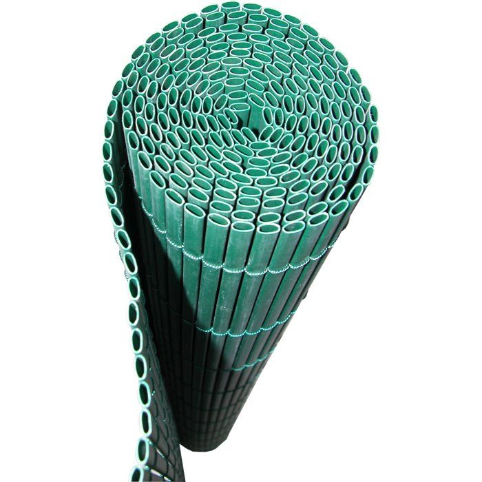 Canisse PVC double face - NATURE - 10 mm - Vert - 3 x 1 m