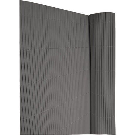 Canisse PVC double face - NATURE - 10 mm - Gris - 3 x 1 m