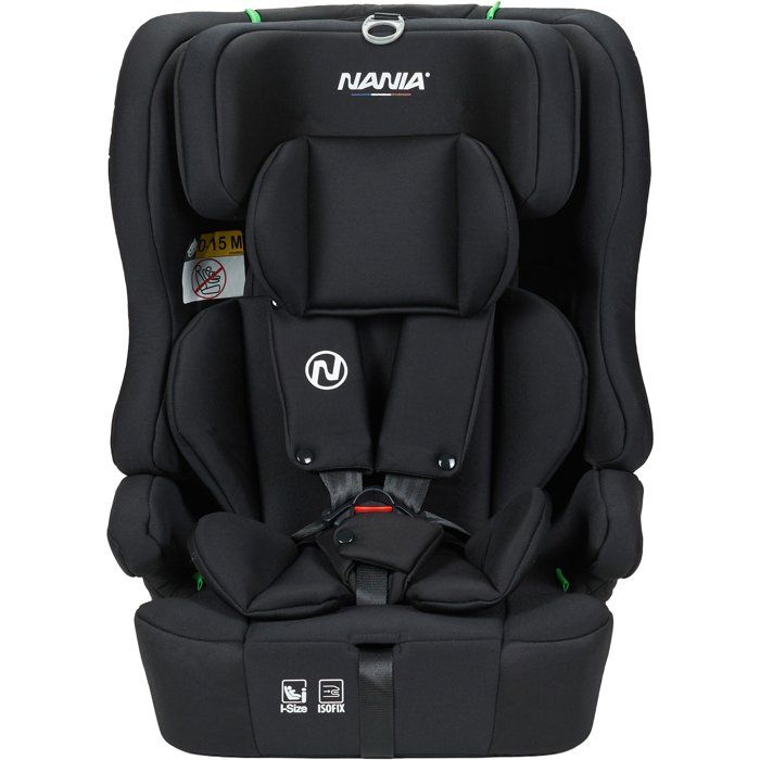 Siege auto - NANIA - LIMA - Groupe 1/2/3 - 76-150 cm - Isofix - I-Size - Réducteur - Noir