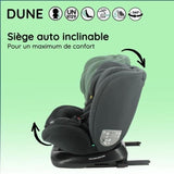 NANIA Siege auto isofix DUNE, Groupe 0/1/2/3, de 0 a 10 ans, 0-36 kg, 40-150 cm, R 129 – Tetiere réglable - Inclinable - Pivotant -