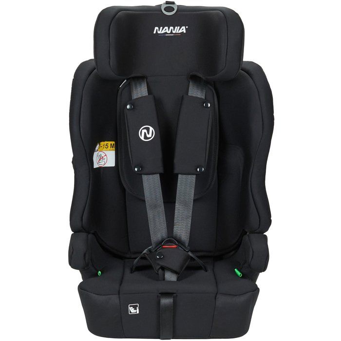 Siege auto - NANIA - RIO - Groupe 1/2/3 - 76-150 cm - I-Size - Réducteur - Noir
