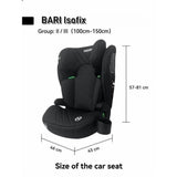 Siege auto isofix - NANIA - BARI - Groupe 2/3 - I-size - Noir
