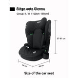 Siege auto ceinturé - NANIA - SIENNA - Groupe 2/3 - I-size - Noir
