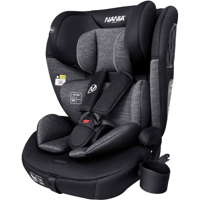 Siege auto isofix - NANIA - MILANO - Groupe 1/2/3 - I-size - Avec réducteur - Noir