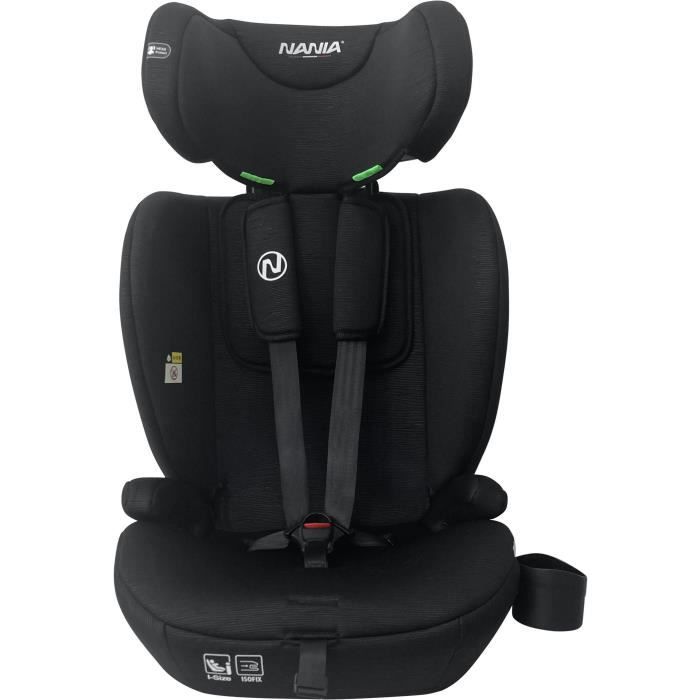 Siege auto isofix - NANIA - MILANO - Groupe 1/2/3 - I-size - Avec réducteur - Noir