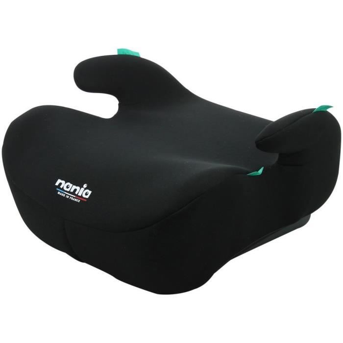 Siege auto réhausseur - NANIA - Bubble - Groupe 3 - 126-150 cm - I-Size - Ceinturé - Noir