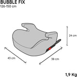 Siege auto réhausseur - NANIA - Bubblefix - Groupe 3 - Isofix - I-Size - 126-150 cm - Noir