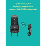 NANIA - Poussette combinée 2-en-1 avec siege auto Rimini - MYLA - 4 roues - Noir