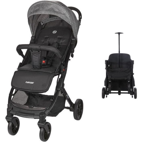 NANIA - Poussette combinée 2-en-1 avec siege auto Rimini - MYLA - 4 roues - Noir