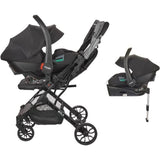 NANIA - Poussette combinée 2-en-1 avec siege auto Rimini + base isofix - MYLA - 4 roues - Noir