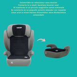 Siege auto - NANIA - Bogota - Groupe 2/3 - I-size - 100/150 cm - Isofix - 4 a 12 ans - Tetiere réglable - Noir