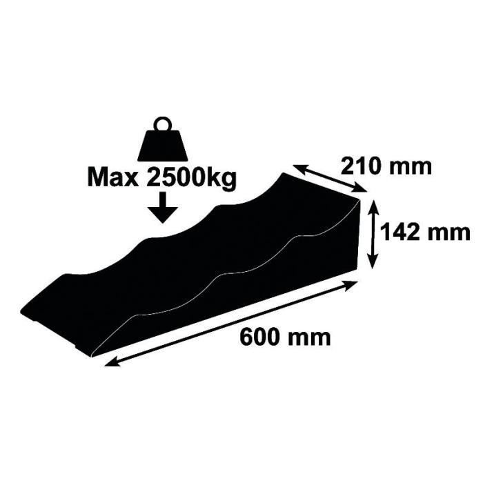 Cales pour camping-car - OPTIMA - 3 niveaux 4 / 7 /10 cm - 2500 Kg max par cale - Sac de rangement inclus - X2
