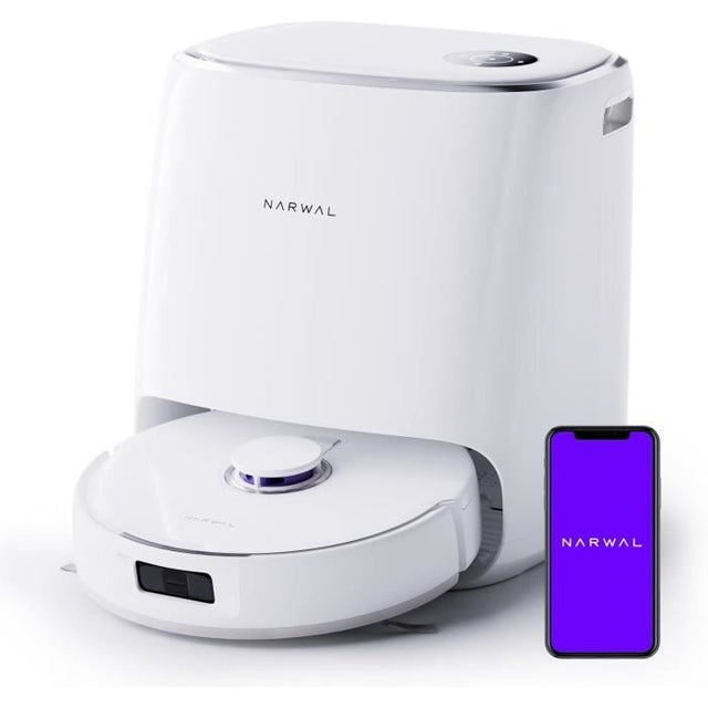 NARWAL Freo X Ultra Robot Aspirateur Laveur avec Station d'accueil Tout-en-Un - Nettoyage Intelligent - Puissance 8200 PA