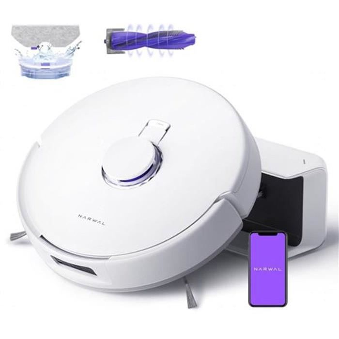 NARWAL Freo X Plus Robot Aspirateur Laveur - Aspiration de 7800Pa - Zéro Enchevetrement - Navigation LiDAR