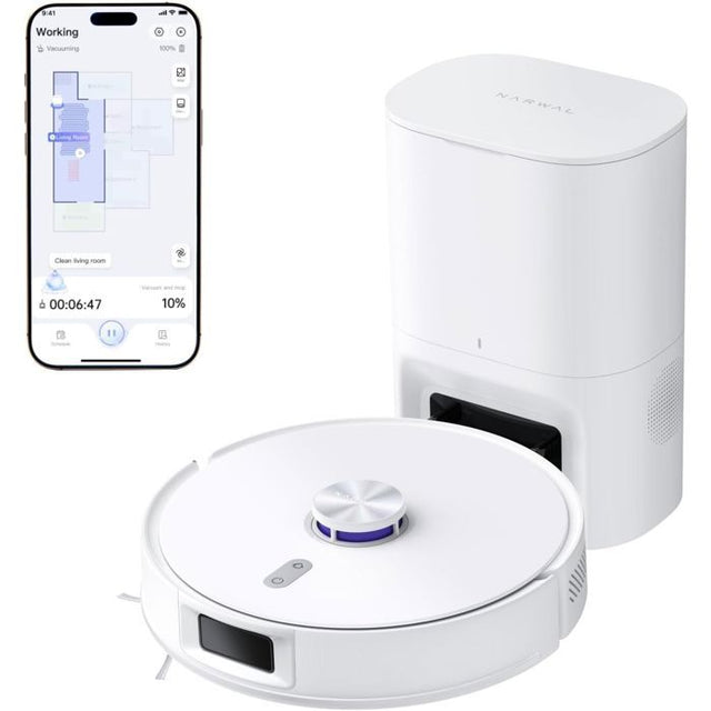NARWAL Freo S - Robot Aspirateur Laveur - 8000 Pa - Autovidage 180 Jours - Navigation LDS - Cartographie 3D