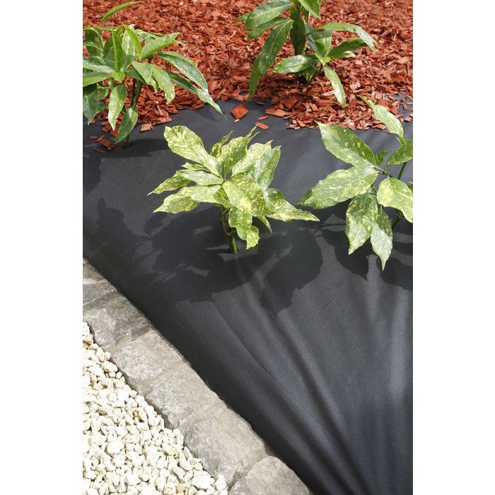 Feutre géotextile - NATURE - 10 x 1 m - 120g/m² - Pour allées et massifs - Noir