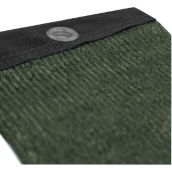 Brise-vue - NATURE - 1 x 3 m - Occultant 5/5 - HDPE 350 g/m² - Vert kaki