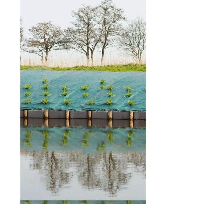 Toile de paillage paysages verte 2 x 5 m, traité anti UV, 100 g/m² - Bâche de sol anti mauvaises herbes