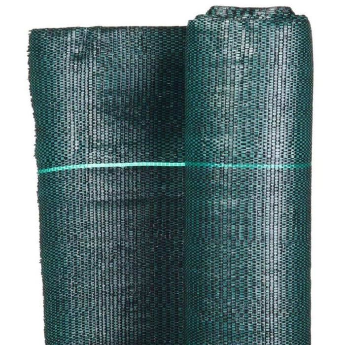 Toile de paillage paysages verte 2 x 5 m, traité anti UV, 100 g/m² - Bâche de sol anti mauvaises herbes