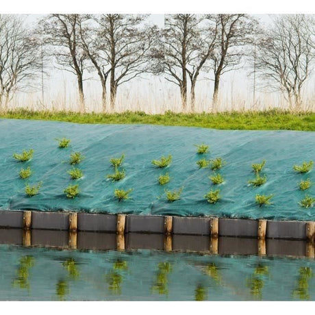 Toile de paillage paysages verte 3,30 x 5 m, traité anti UV, 100 g/m˛ - Bâche de sol anti mauvaises herbes