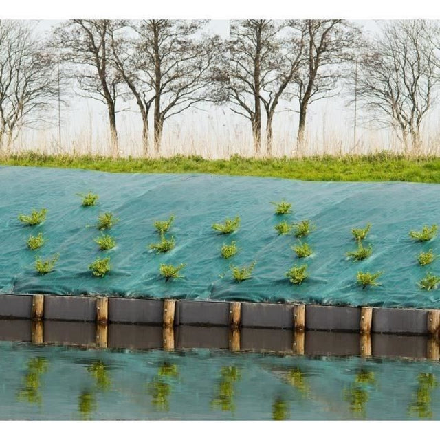 Toile de paillage paysages verte 3,30 x 5 m, traité anti UV, 100 g/m˛ - Bâche de sol anti mauvaises herbes