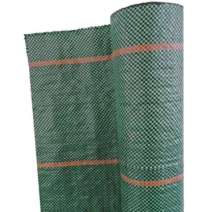 Toile de paillage paysages verte, 1 x 25 m - traité anti UV, 100 g/m² - Bâche de sol anti mauvaises herbes