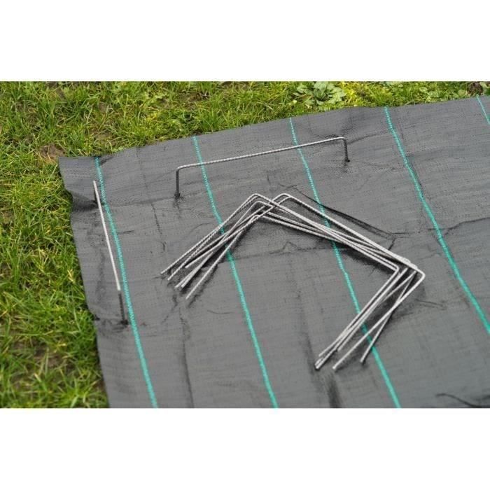 Nature Chevilles de fixation de bâche 20 pcs 25 x 20 cm Métal 409335