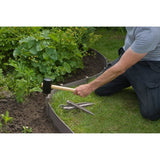 Ancres pour bordure de jardin en polypropylene - NATURE - H26,7 x 1,9 x 1,8 cm - Beige taupe