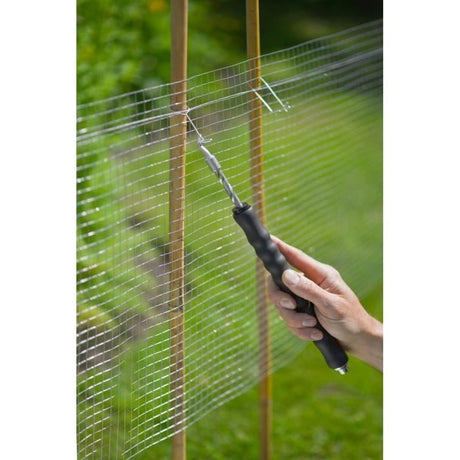 NATURE Torsadeuse a fil - Automatique, manche en caoutchouc - Inclus 50x (L16 cm x Ř1 mm) - Liens a boucle en acier galva - H30 cm