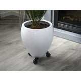 Support de pot roulant extensible - NATURE - En métal époxy noir mat - 3 branches - Charge maxi 75 kg