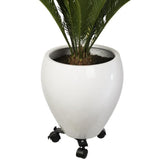 Support de pot roulant extensible - NATURE - En métal époxy noir mat - 3 branches - Charge maxi 75 kg