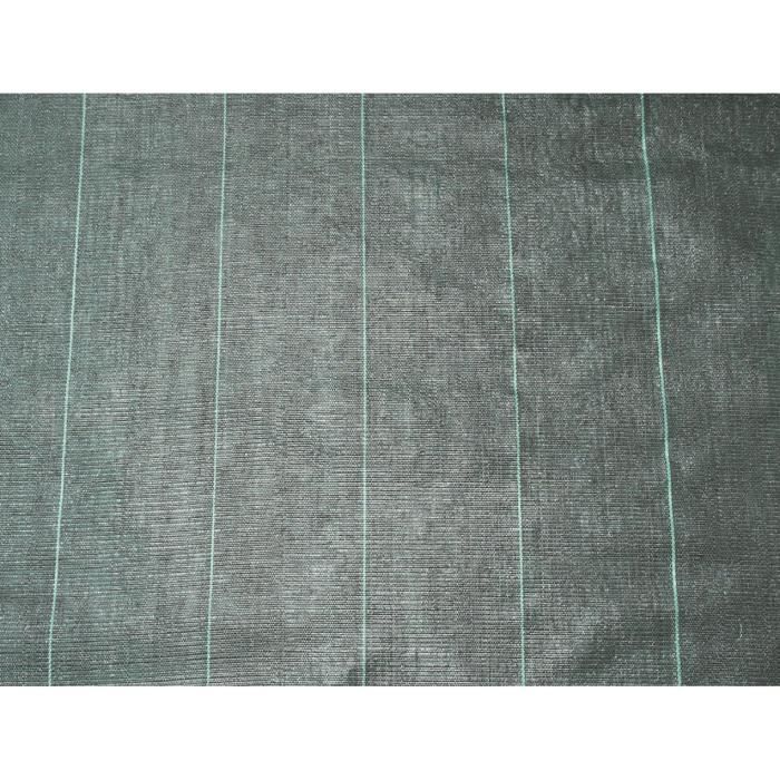 Toile de paillage paysages noire 3,30 x 5 m, traité anti UV, 100 g/m² - Bâche de sol anti mauvaises herbes