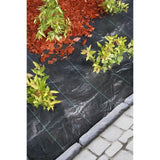 Toile de paillage paysages noire 1 x 25 m, traité anti UV, 100 g/m² - Bâche de sol anti mauvaises herbes